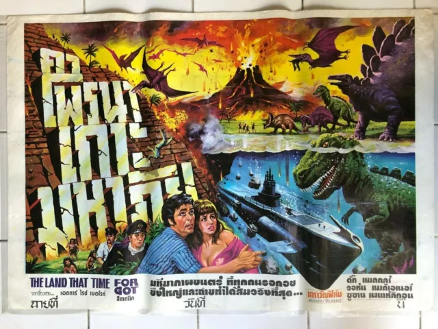 The Land That Time Forgot 1974 original Thai Movie POSTER vintage