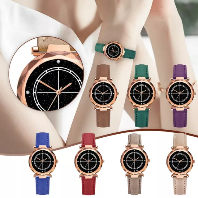 Fashion Star Ladies Watch Quartz Watch Round Leather Watch Leisure Belt Watch
