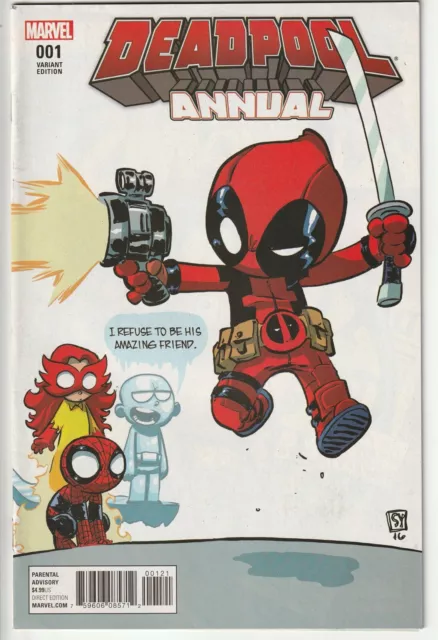 2016 DEADPOOL ANNUAL #1 Near Mint Marvel Comics Skotti Young Variant