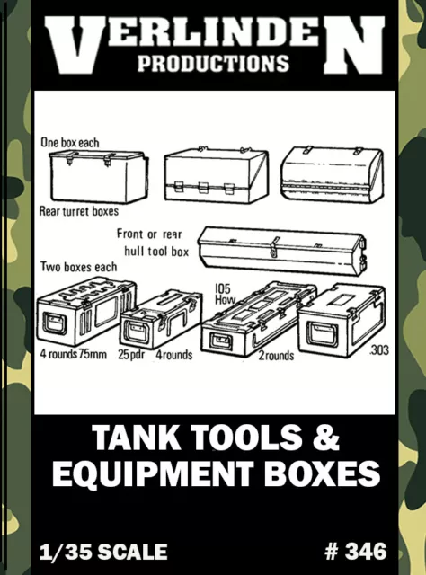 1/35 Tank Tools & Equipment Boxes VERLINDEN #346 Resin Model Accessory