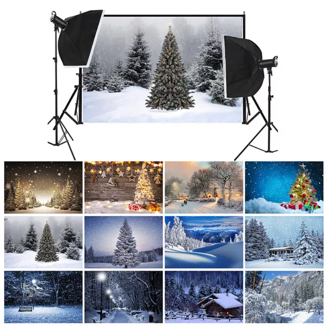 5X7ft 3X5ft Christmas Photography Background Xmas Snowscape Backdrop Decor Props