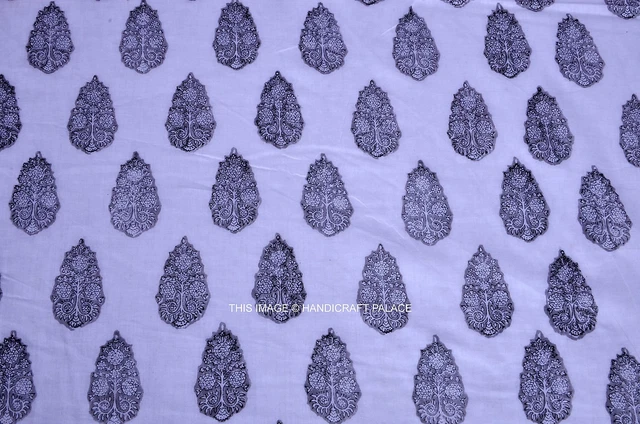 4.6m Indien Imprimé Floral Coton Voile Tissu Couture Décor Artisanat Accessoires