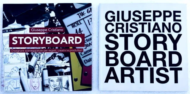 Giuseppe Cristiano STORY BOARD ARTIST - TWO Illustrated Softcover Books ITALIAN