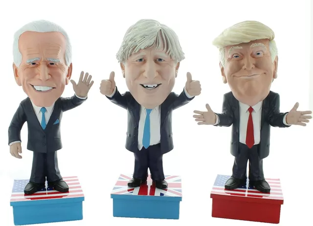 Mimiconz Leader World 3 Statue Collezione Boris Johnson Donald Trump Joe Biden