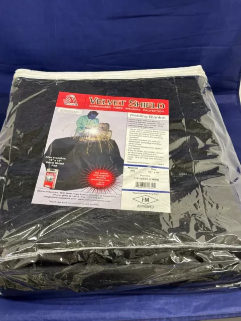 60 X 80 Velvet Shield Carbon Fiber Welding Blanket 16 OZ -Free Shipping