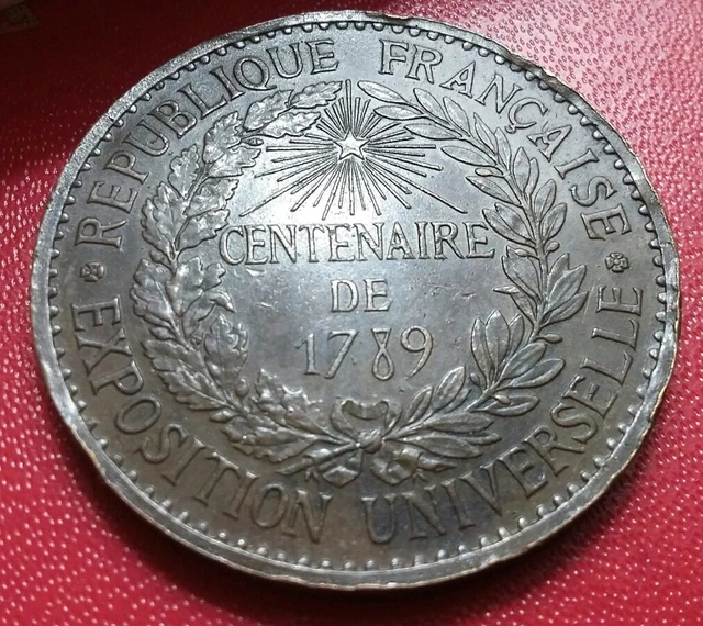 TROISIÈME RÉPUBLIQUE Médaille, Sadi Carnot, Inauguration De L’exposition Du Centenaire De 1789 Sup,fme 806543,a