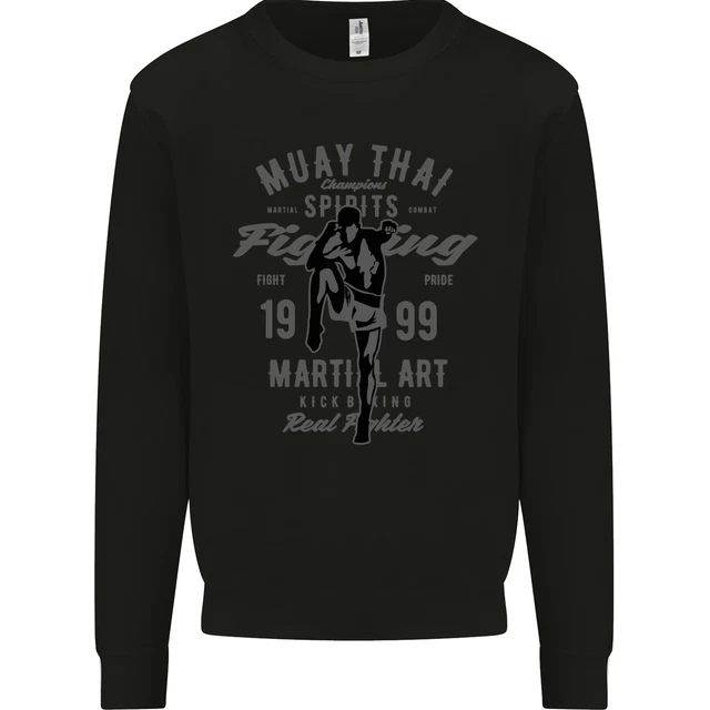 Muay Thai Fighting MMA Martial Arts Gym Mens Sweatshirt Jumper