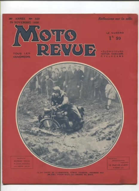 Moto Revue N°820 ; 25  novembre 1938  : le salon de Londres 8 croquis