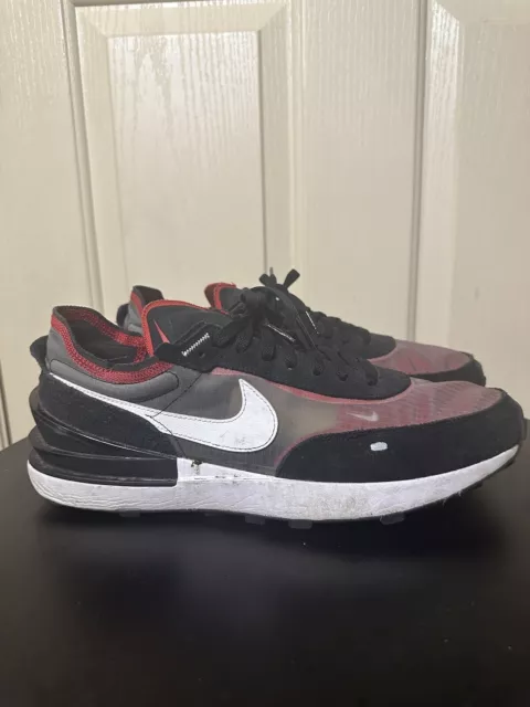 Nike Waffle One SE Shoes Black White Sport Red DD8014-001 Men's Size 11