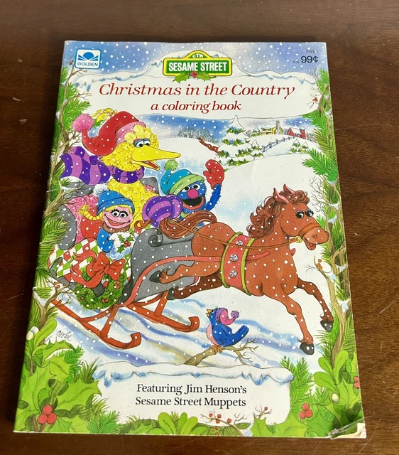 1986 SESAME STREET Christmas In The Country Coloring Book Daryll 1986-sesame-street-christmas-in-the-country-coloring-book-daryll