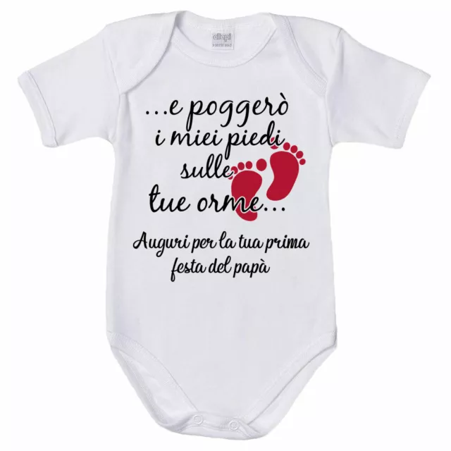Body neonato e poggerò i miei piedi sulle tue orme auguri per la tua prima fe...