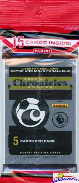 2020/21 Panini Chronicles Soccer Factory Sealed Jumbo Fat CELLO Pack-15 Cards !
