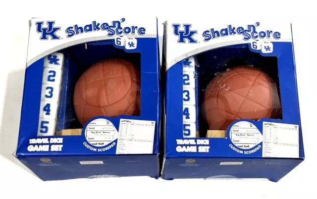 UK Kentucky Wildcats Shake N' Score Travel Dice Game MasterPieces NCAA (2-Pack)