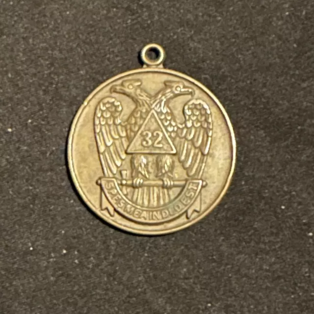 Antique 1800s Masonic Scottish Rite Medal Bronze