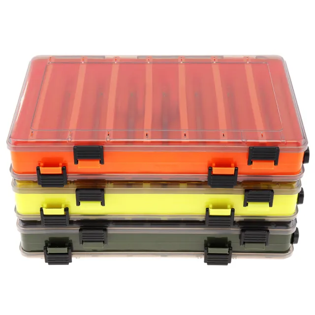 Visible Plastic Fishing Tackle Box Fishing Lure Bait Storage Trays Double Sided