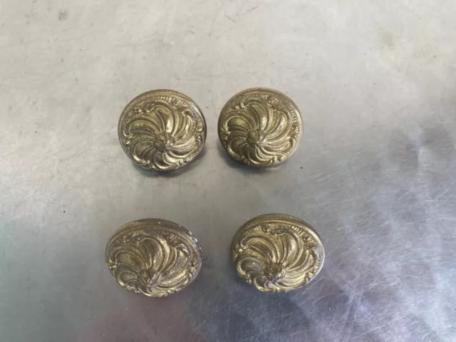 4 Anciens Boutons De Meuble Tiroirs Louis Xv En Bronze Poignee Porte