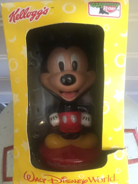 Mickey Mouse Bobblehead WALT DISNEY WORLD 8" Large NIB Kellog's Lot Of 12