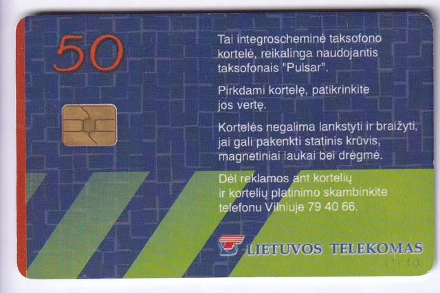 Europe  Telecarte / Phonecard .. Lithuanie 50U Art Katra 2000 Chip/Puce
