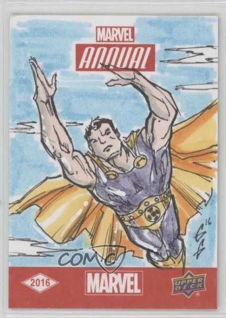 2016 Upper Deck Marvel Annual Sketch Cards 1/1 Geoffrey Gwin #SKT Auto 2y5