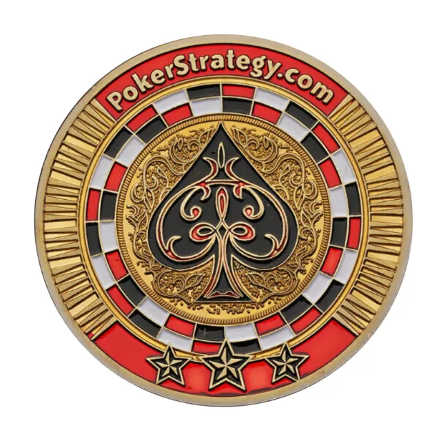 Metal Poker Guard Card Protector Coin Chip Gold Plated w/ Plastic Case