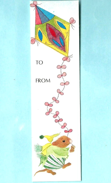 Antioch Bookmark Mouse with Kite Scarf Hat Hamste Book Lover Gift Enclosure 1988