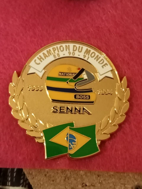 PIN'S F1 AYRTON Senna Champion Du Monde Formula One Doré EUR 29,90