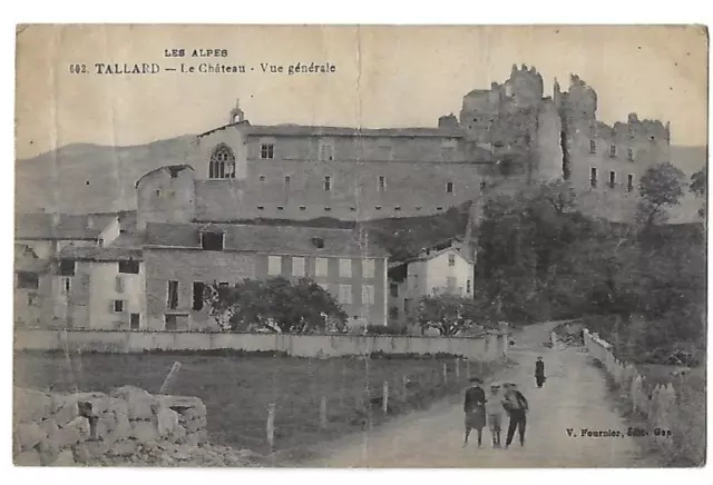 CPA carte postale ancienne Tallard Alpes le Château animée 1922