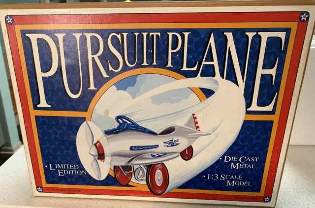 VINTAGE 1993 Xonex PURSUIT PLANE Pedal Car 1:3 Scale Model in BOX