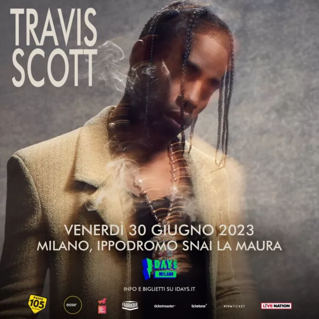 Ticket/biglietto TRAVIS SCOTT SEZIONE POSTO UNICO Milano, I-Days 30-06-23