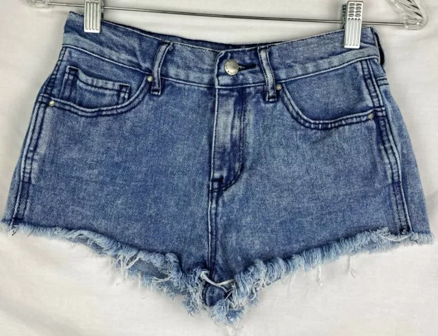 Bull Head Cut Off Jean Shorts Tagged 25 High Rise Short Distressed 26x1.5" #21D