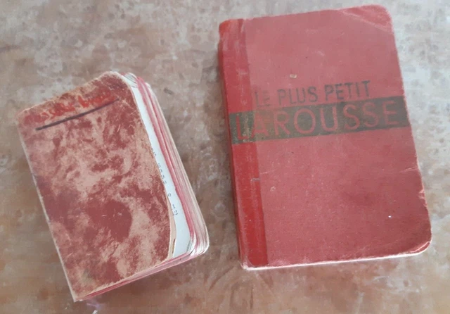 Lot de 2 mini dictionnaires les plus petit Larousse style lilliput