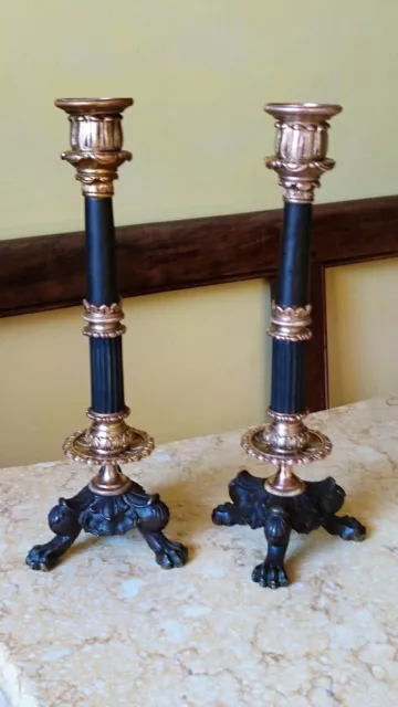 Bougeoir paires  bronze doré  CHARLE X XIXe