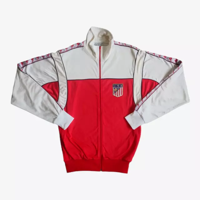 Giacca da pista vintage anni '80 Kappa 1988 USA Olympic Team, American Trefoil Rave anni '80