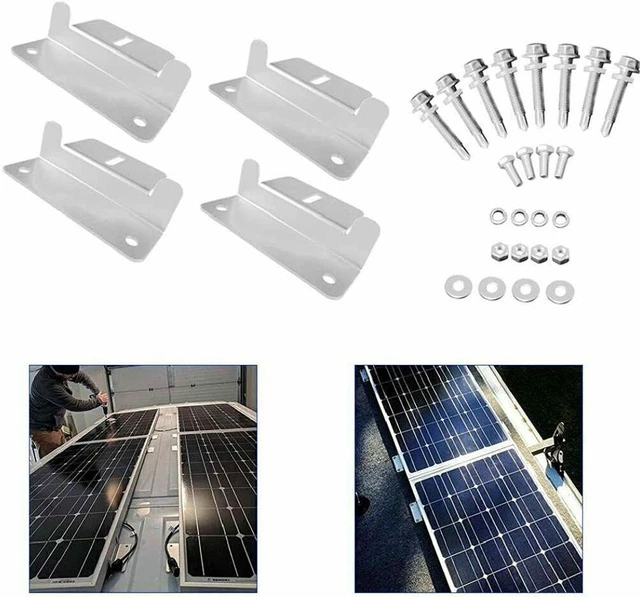 Pannello Fotovoltaico Balcone Set Di 4 Staffe Per Pannelli Solari - Foto 3