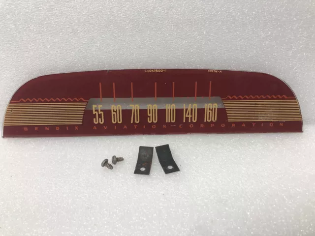 Rare Antique Vtg Bendix Model 55P3U Glass Dial Faceplate Tube Radio