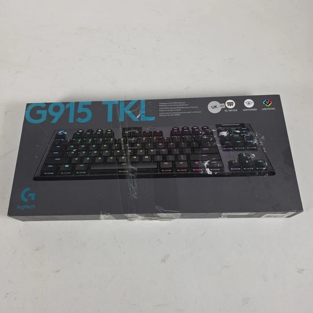 LOGITECH G915 TKL Wireless Gaming Tactile Keyboard - Carbon Black Boxed ...