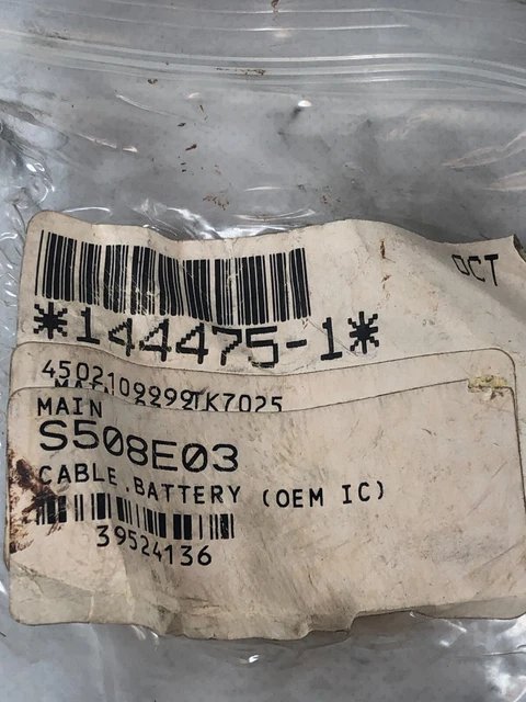 Cable, Battery OEM IC Main S508E03   144475-1    NEW  FAST SHIP
