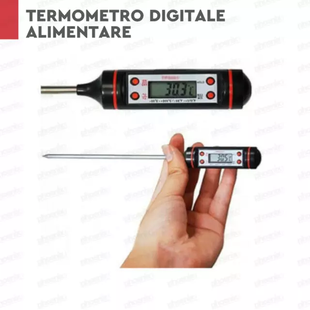 Termometro Digitale Alimentare Alimenti Da Cucina Sonda Misuratore Carne Dolci