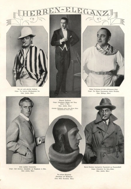 20er Jahre Herrenmode XL Seite 1925 6 Abb Hennings Günther Marischka Leo Fischer