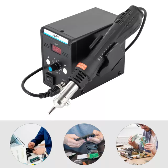 858D Hot Air Gun SMD Electric Rework Soldering Station Desoldering Tool Kit 700W