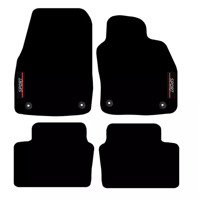 Tailored Carpet Car Floor Mats with logo FOR Vauxhall Astra H MK5 2004 to 2010