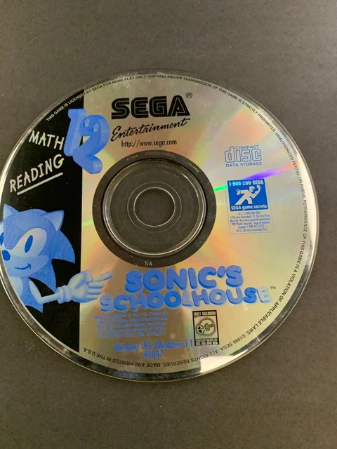 SONIC'S SCHOOLHOUSE (PC) Sega Entertainment Authentic ... - PicClick