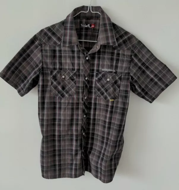 Quicksilver Mens Short Sleeve Button Up Shirt - Size S