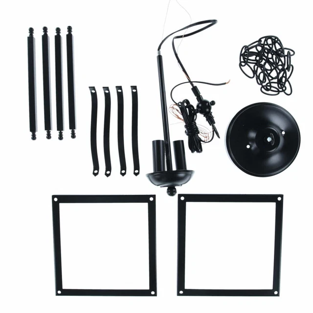 Kichler Larkin 14.75" 2 Light 60W Pendant Candelabra Black Steel OPEN BOX