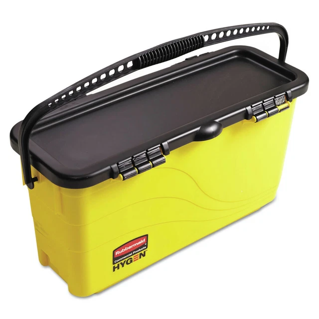 Rubbermaid Commercial HYGEN Hygen Top Down Charging Bucket - Yellow/Black