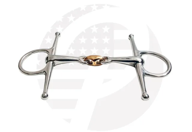 Full Cheek Horse Bit Double Jointed Bit With Copper Link Stainless Steel