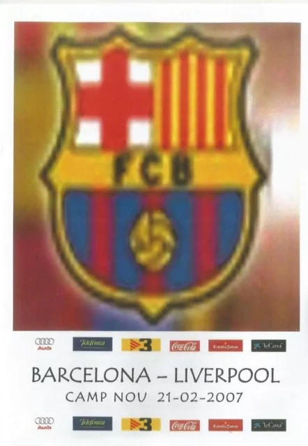 BARCELONA v LIVERPOOL  2006/07  UEFA CHAMPIONS LEAGUE  Unofficial issue