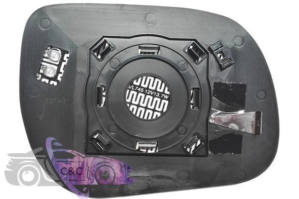 Specchietto Retrovisore Sinistro In Vetro Con Piastra – Compatibile Con Citroen C3 Picasso, C4 Picasso E Peugeot 3008, 5008