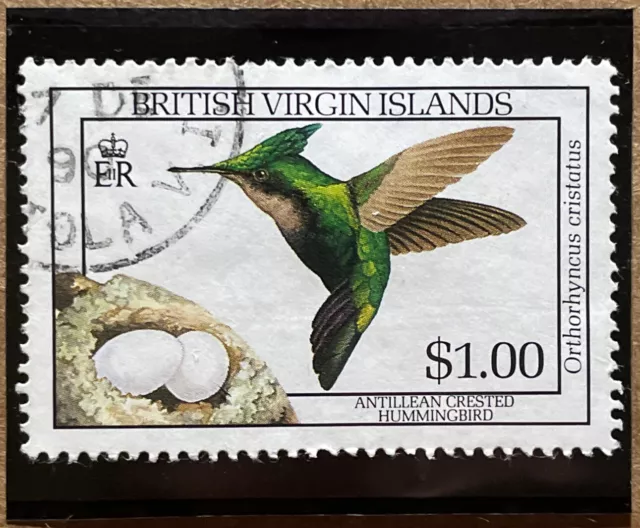 1990 Virgin Islands $1 Hummingbird Stamp | SG #738 Sc #664 Mi #683 | Used