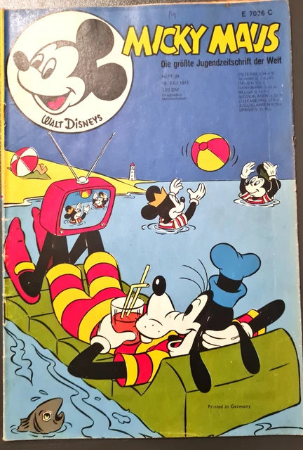 Micky Maus Comic Heft Nr.22 mit SB+GS 1972 Z 1-2/2 (260
